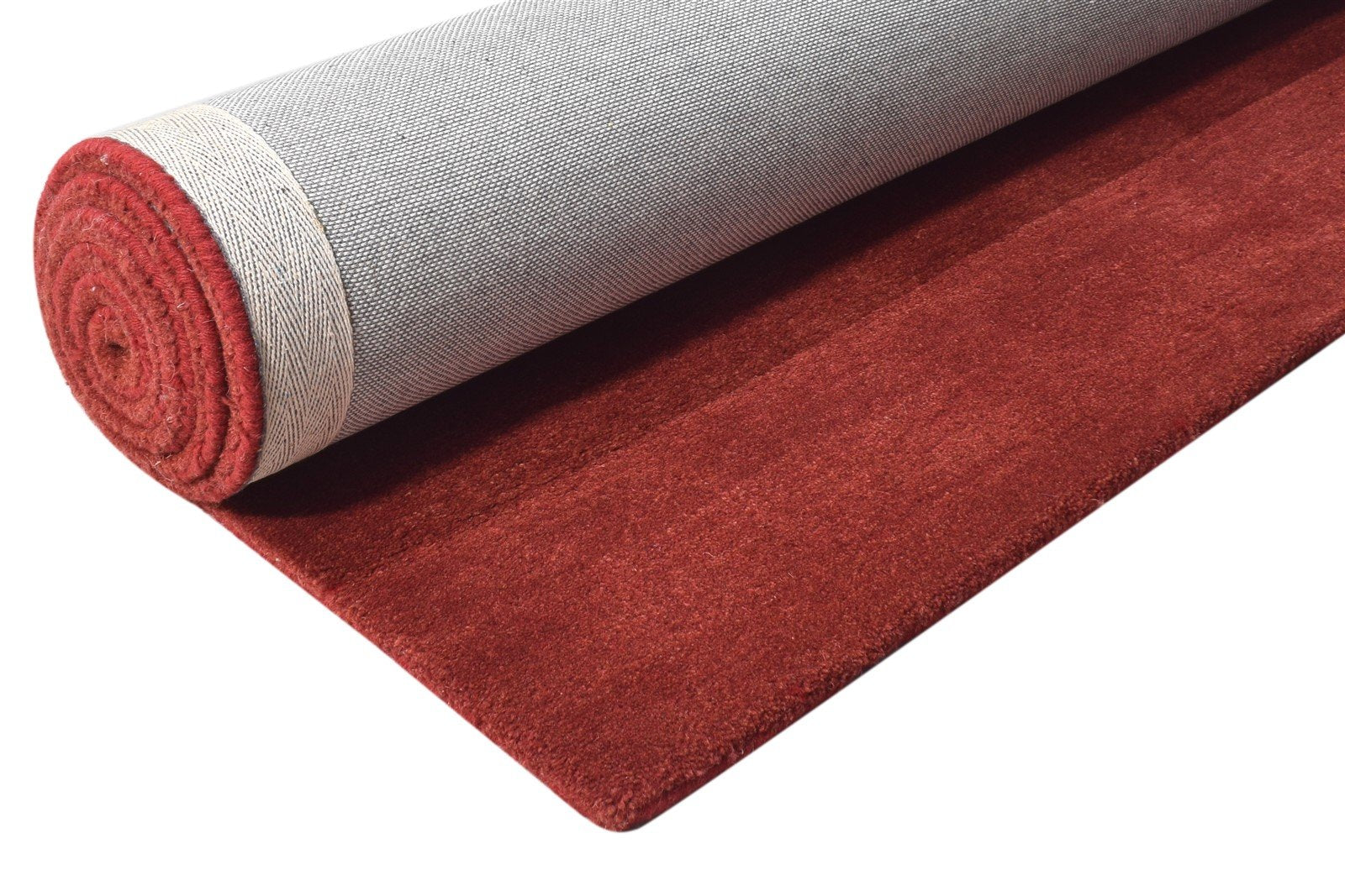 Wine Wool Rug 5' X 8' Modern Hand Tufted Scandinavian Solid Room Size Carpet 7865128222869