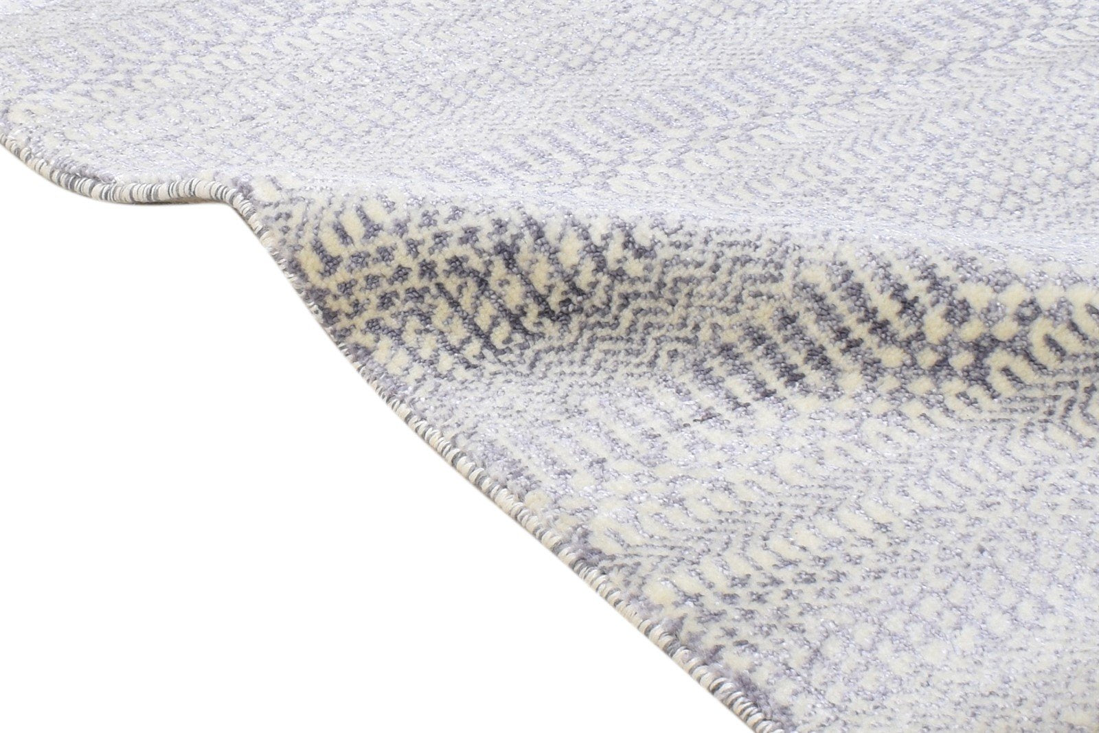 Wool Art Silk Charcoal Rug 2X3 Modern Hand Knotted Scandinavian Grass Trellis Small 7864316297365
