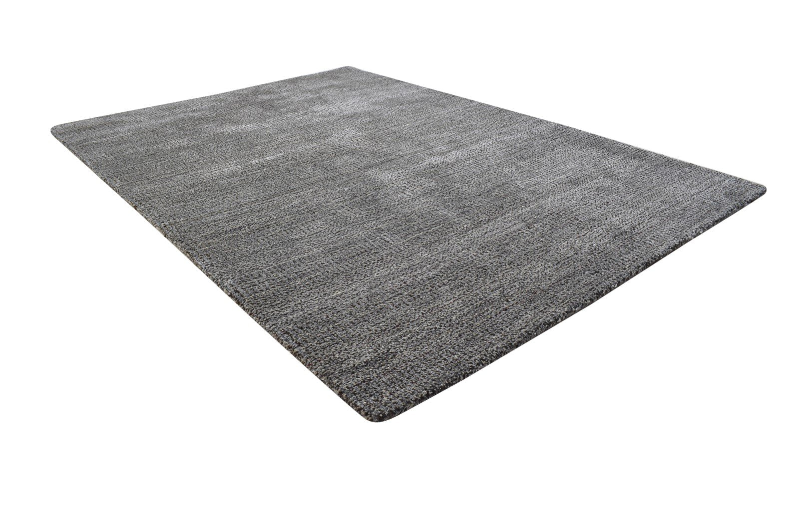 Wool / Art Silk Charcoal Rug 4X6 Modern Hand Woven Scandinavian Grass Trellis Rug 7864228184213