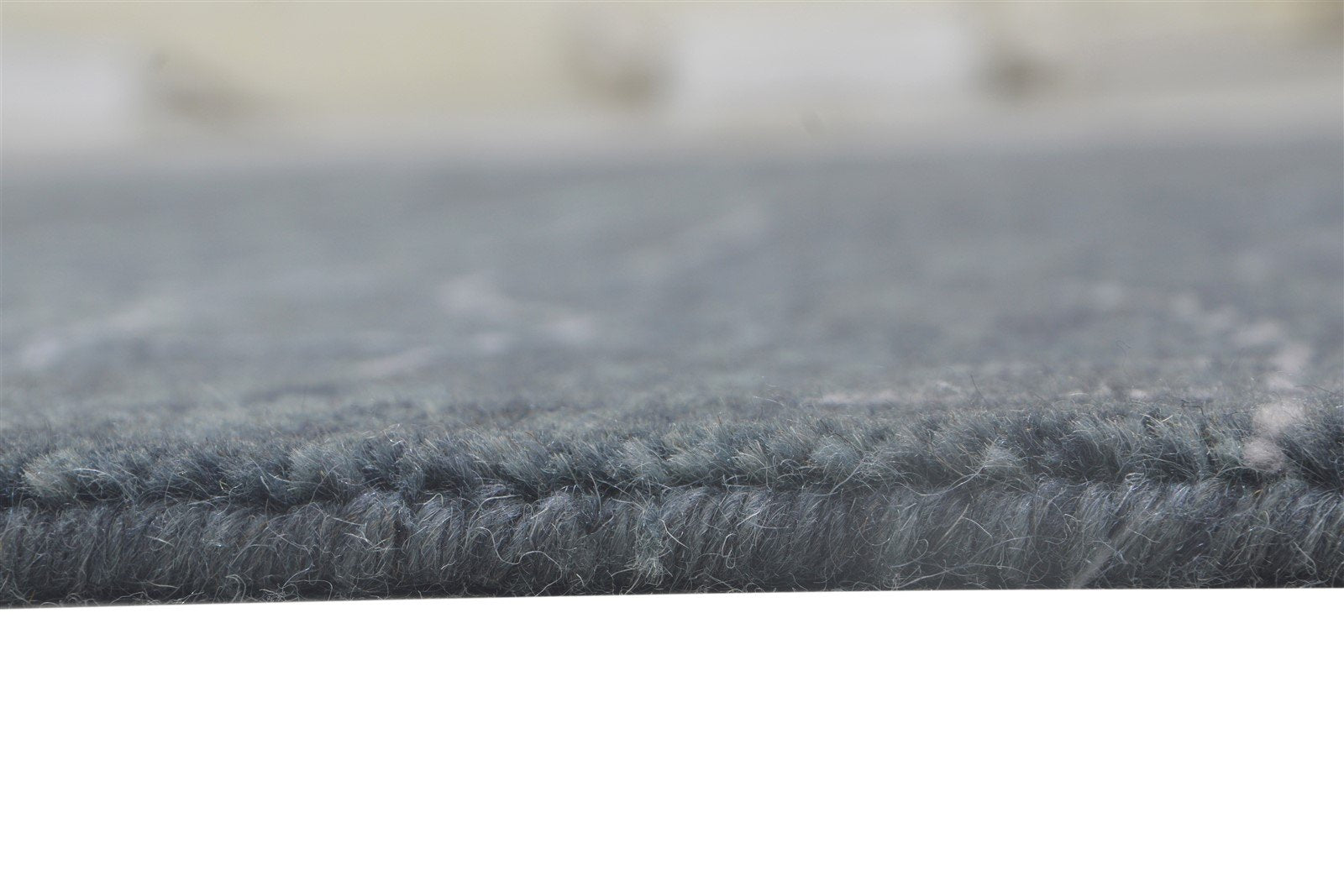 Wool / Art Silk Charcoal Rug 5X8 Modern Hand Knotted Scandinavian Abstract Room Size 7864156815509