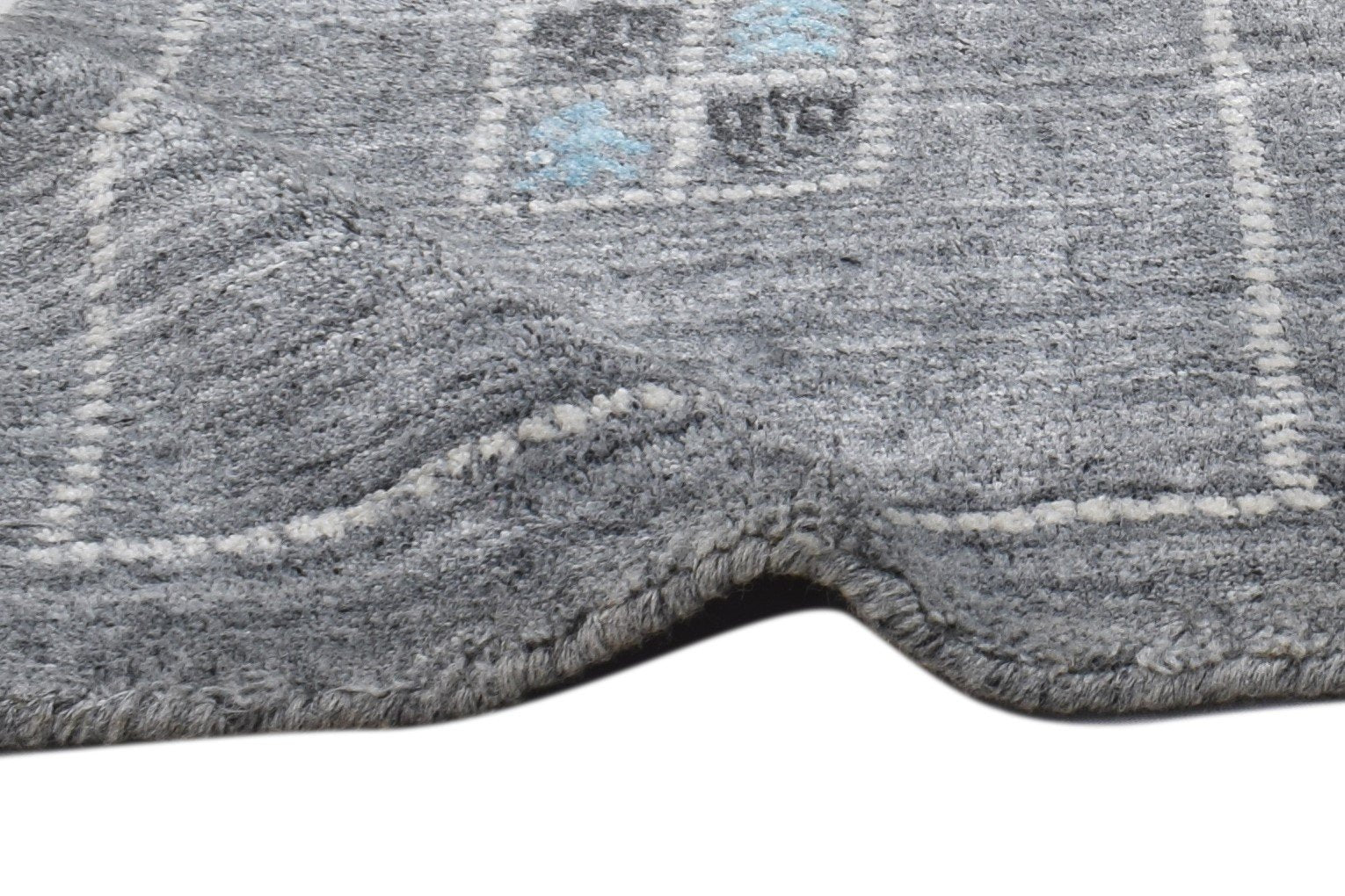 Wool Art Silk Grey Rug 1' X 2' Modern Handloom Gabbeh-indian Oriental Small Carpet 7864106614933