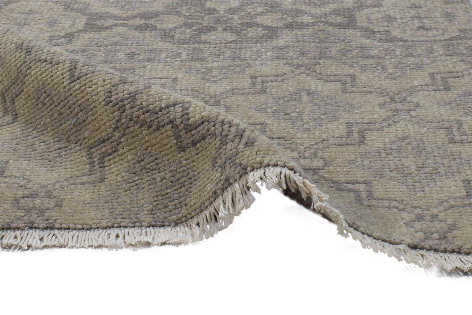 Wool Beige Rug 2' X 2' Modern Hand Knotted Bokhara Trellis Small Carpet 7864118608021