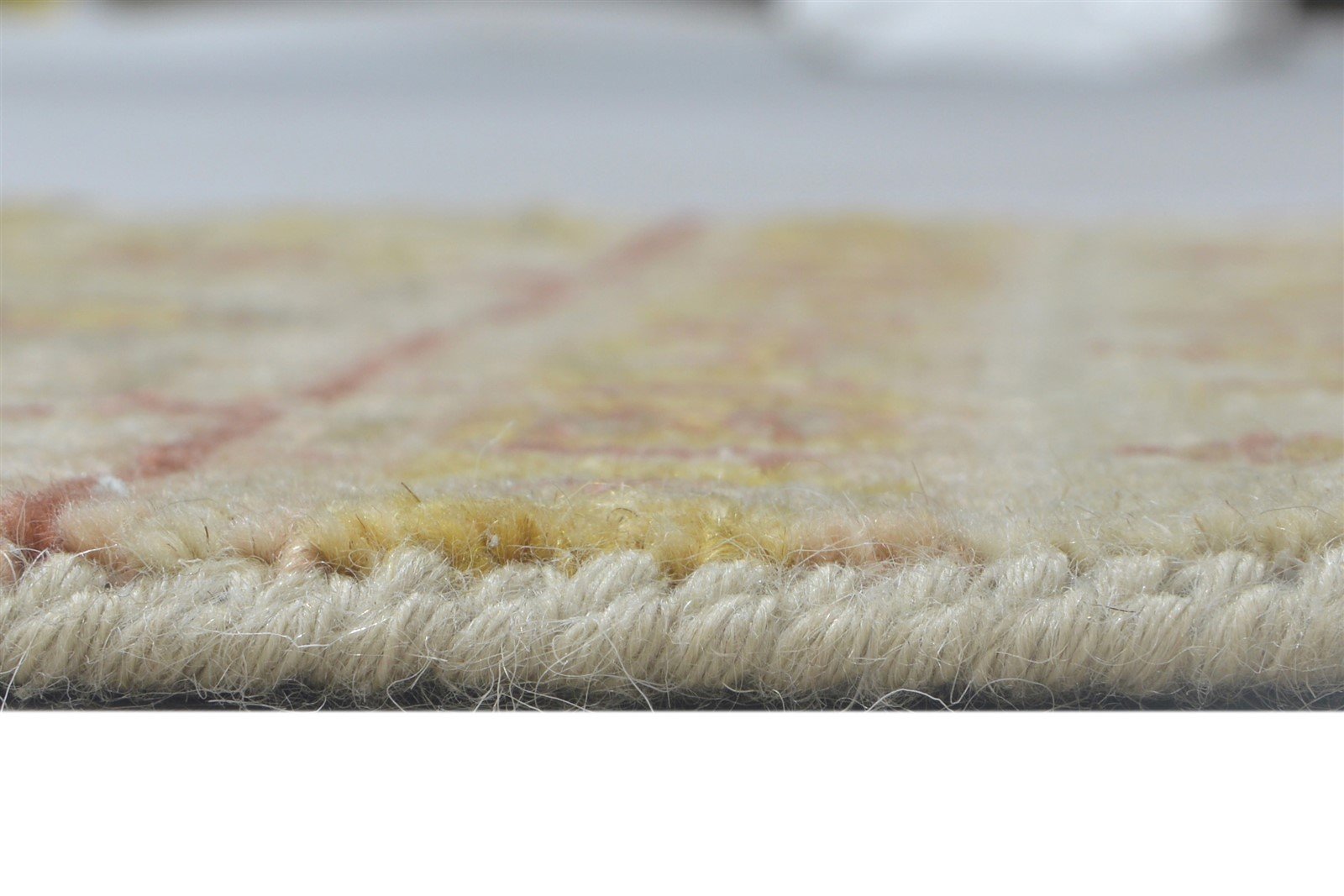 Wool Beige Rug 2' X 2' Modern Hand Knotted Oushak Oriental Small Carpet 7864120869013