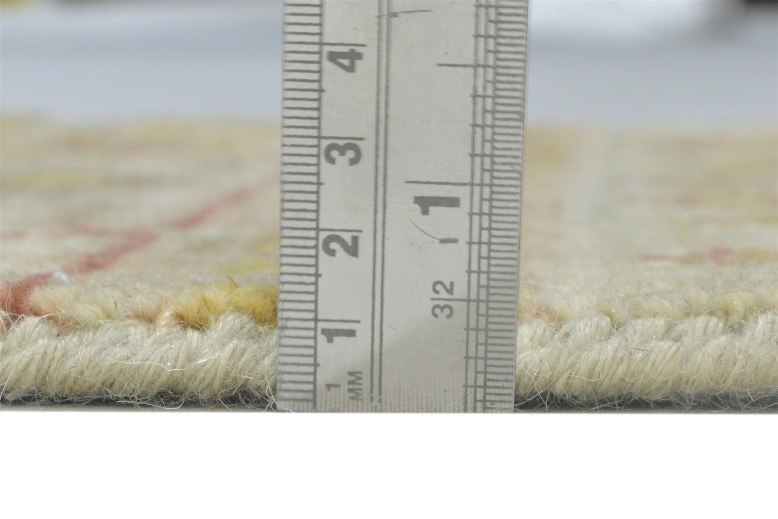 Wool Beige Rug 2' X 2' Modern Hand Knotted Oushak Oriental Small Carpet 7864120869013