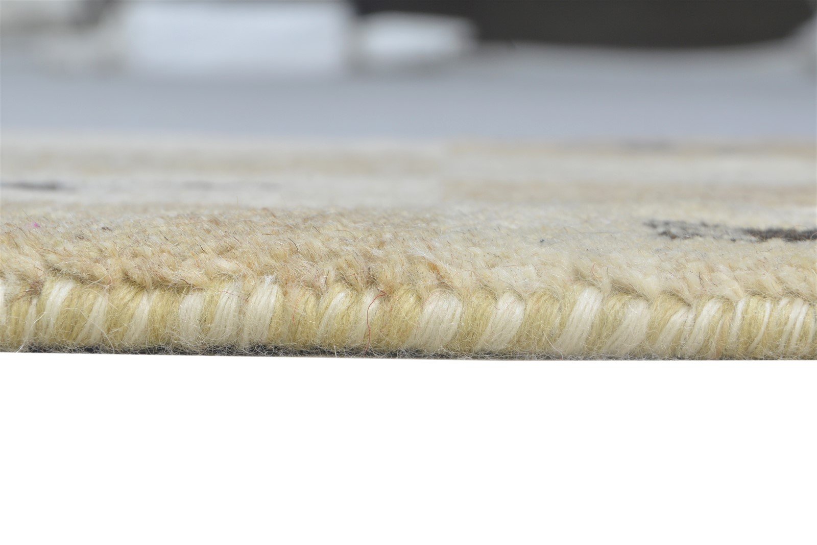 Wool Beige Rug 2' X 2' Southwestern Hand Knotted Gabbeh Tribal Small Carpet 7865103188117