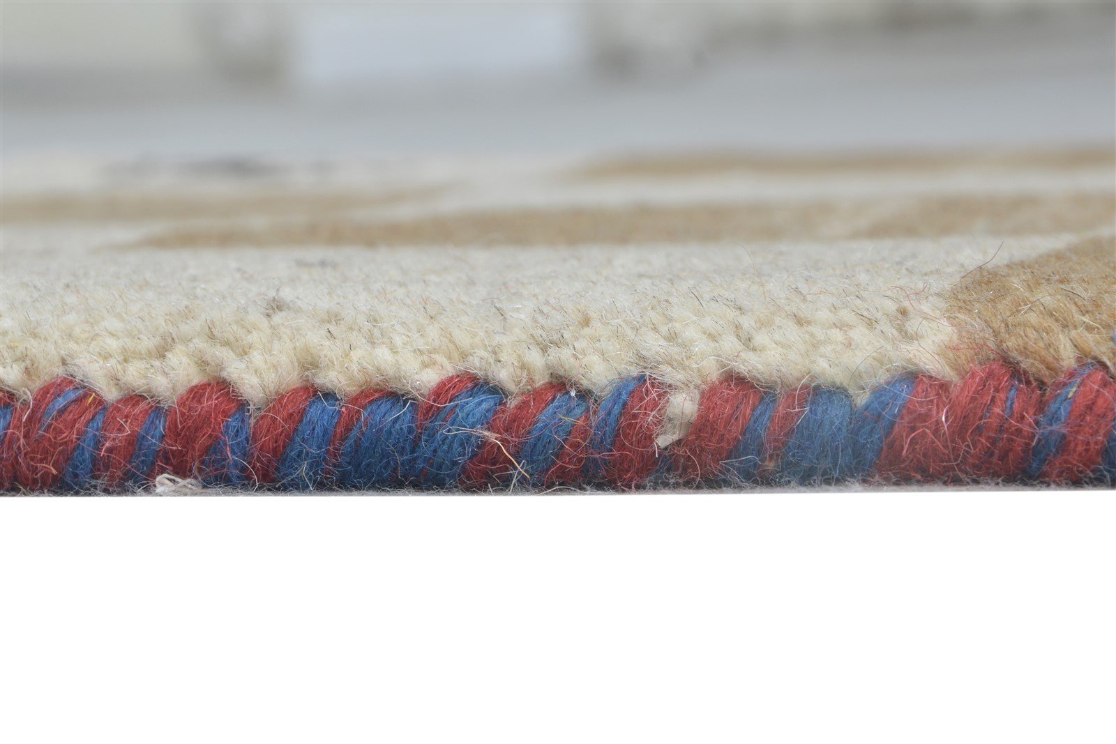 Wool Beige Rug 2' X 2' Southwestern Hand Knotted Gabbeh Tribal Small Carpet 7865100566677