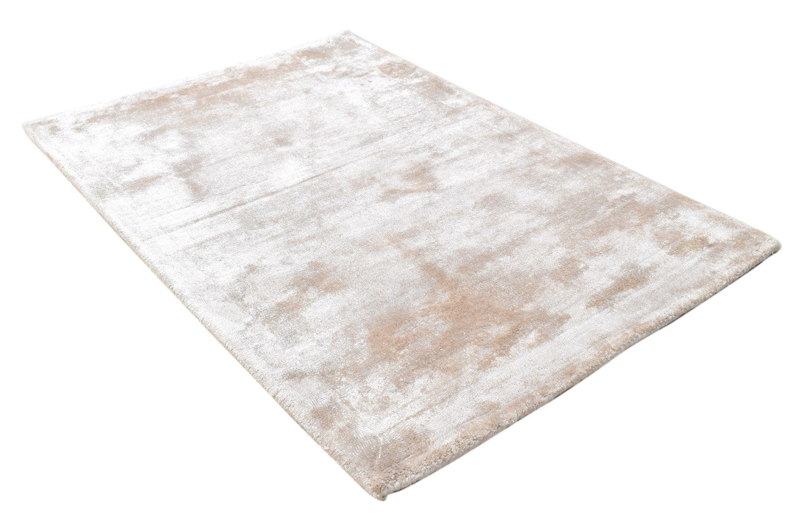 Wool Beige Rug 2' X 3' Modern Hand Tufted Scandinavian Solid Small Carpet 7864138399893