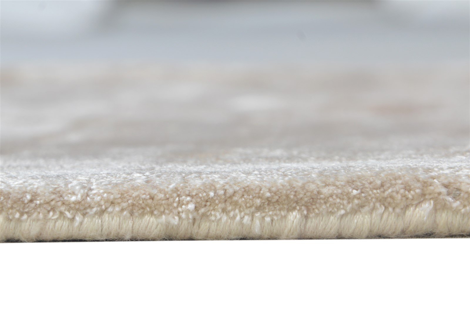 Wool Beige Rug 2' X 3' Modern Hand Tufted Scandinavian Solid Small Carpet 7864138399893