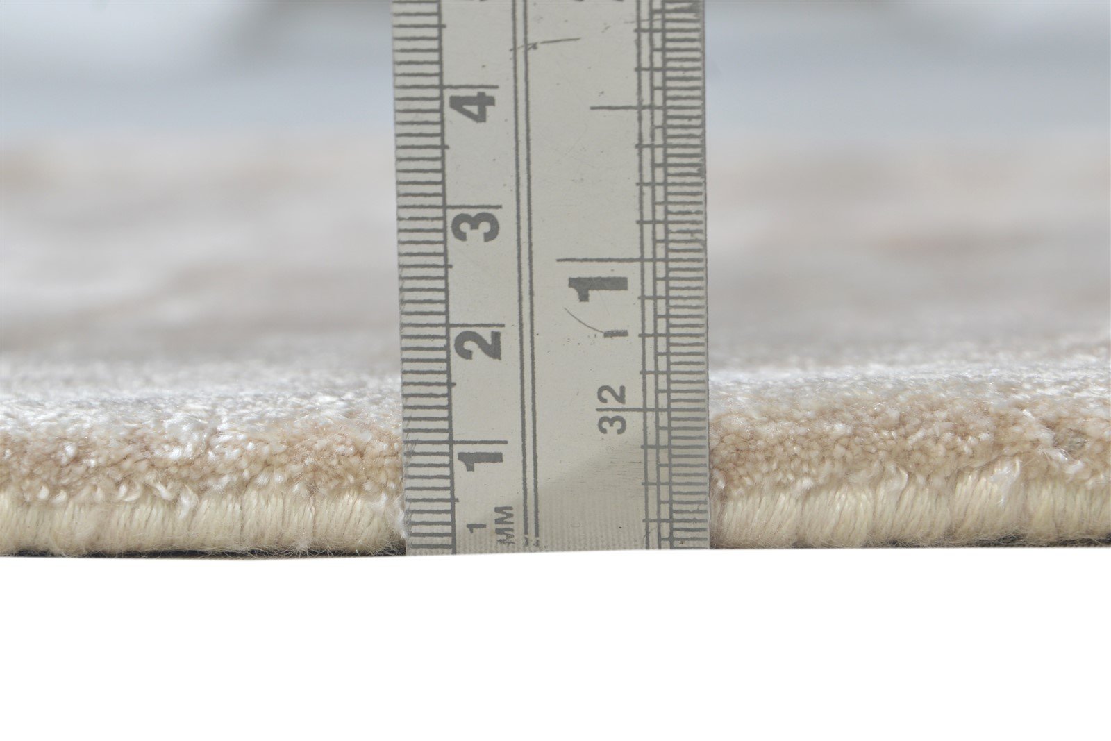 Wool Beige Rug 2' X 3' Modern Hand Tufted Scandinavian Solid Small Carpet 7864138399893