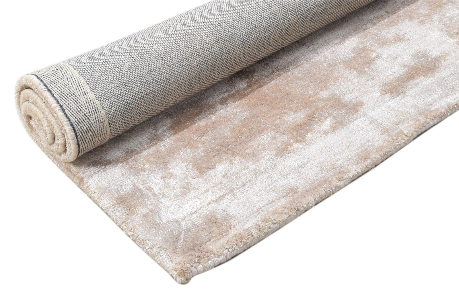 Wool Beige Rug 2' X 3' Modern Hand Tufted Scandinavian Solid Small Carpet 7864138399893
