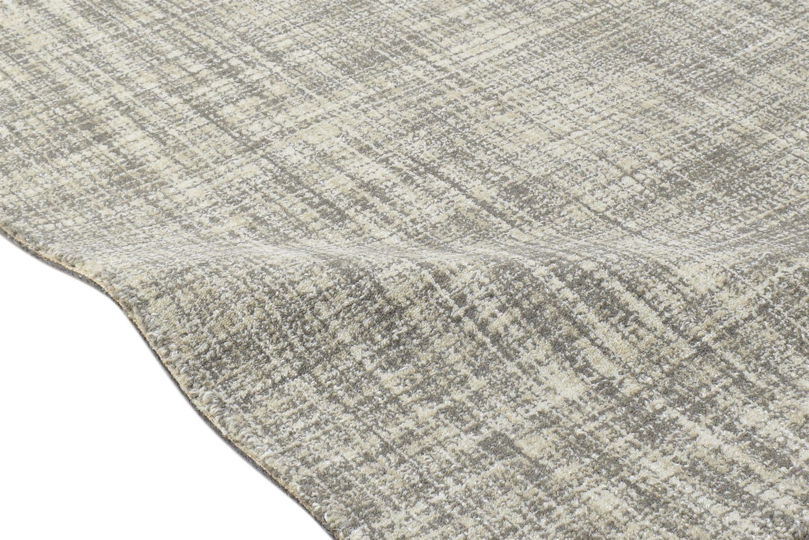 Wool Beige Rug 2' X 3' Modern Hand Tufted Scandinavian Solid Small Carpet 7864140726421