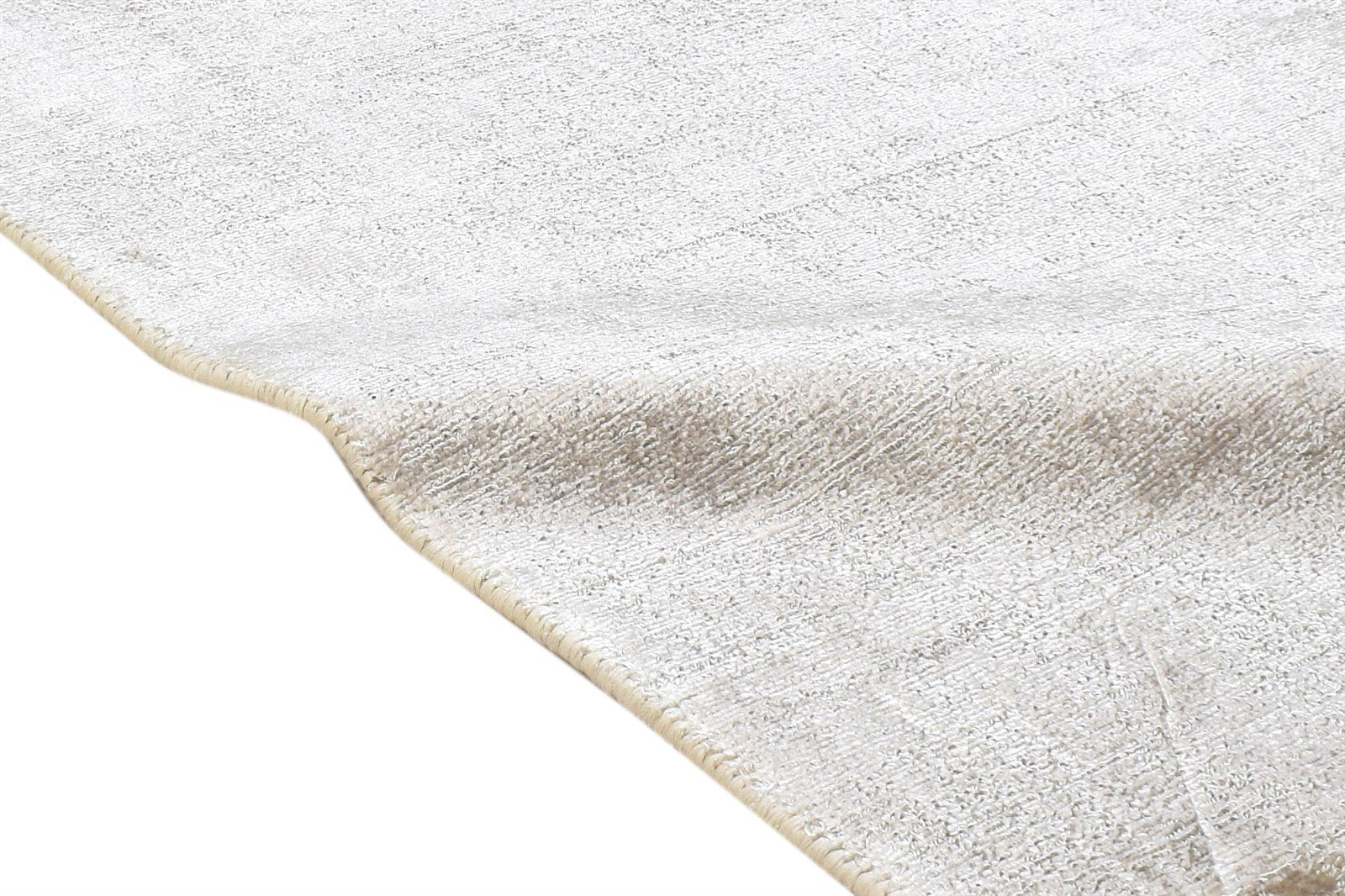 Wool Beige Rug 2' X 3' Modern Handloom Scandinavian Solid Small Carpet 7864316493973