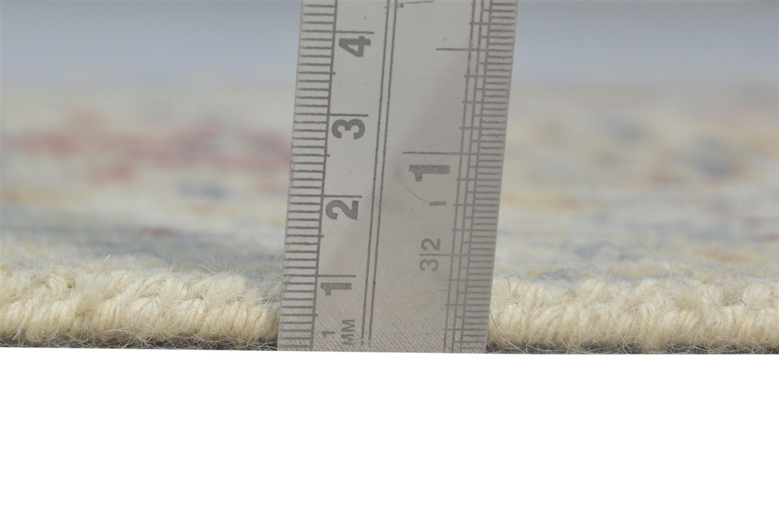 Wool Beige Rug 2' X 3' Persian Hand Knotted Heriz-Indian Medallion Small Carpet 7865144049813