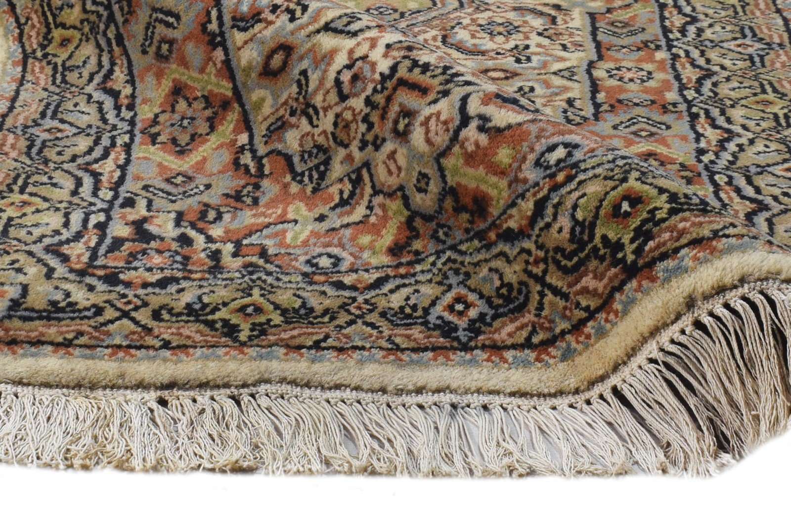 Wool Beige Rug 2' X 4' Persian Hand Knotted Serapi Oriental Small Carpet 7864674517141