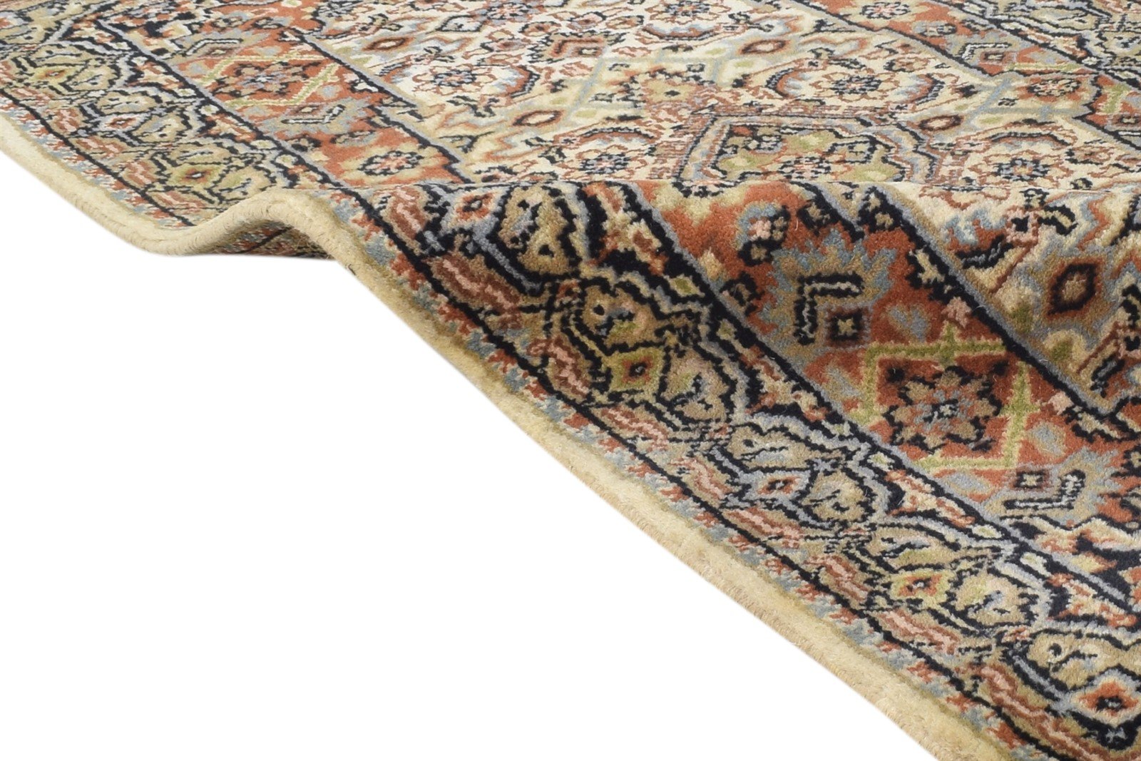 Wool Beige Rug 2' X 4' Persian Hand Knotted Serapi Oriental Small Carpet 7864674517141
