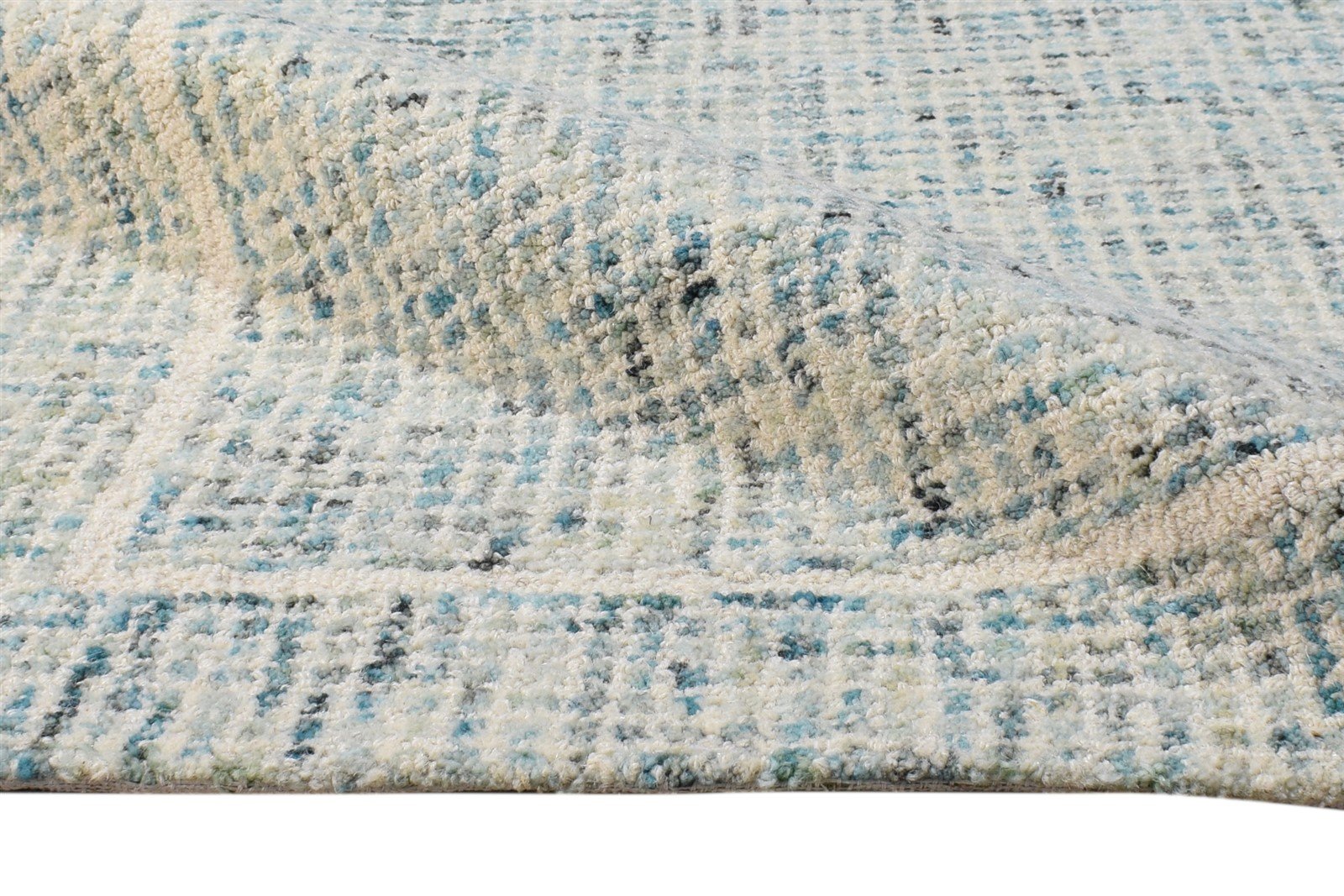 Wool Beige Rug 3' X 4' Modern Hand Tufted American Solid Small Carpet 7865179537557
