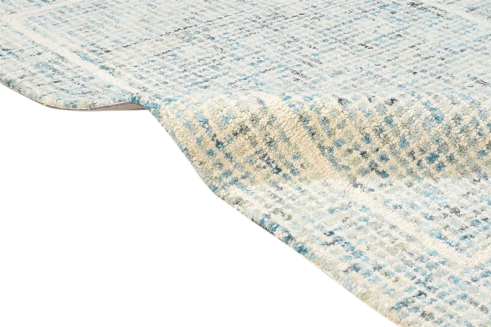 Wool Beige Rug 3' X 4' Modern Hand Tufted American Solid Small Carpet 7865179537557