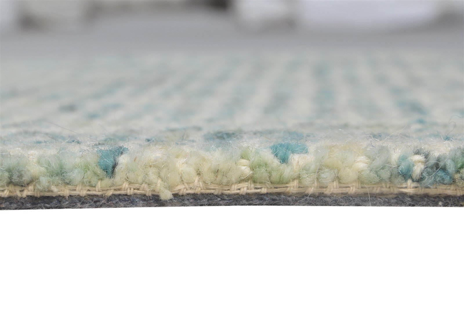 Wool Beige Rug 3' X 4' Modern Hand Tufted American Solid Small Carpet 7865179537557