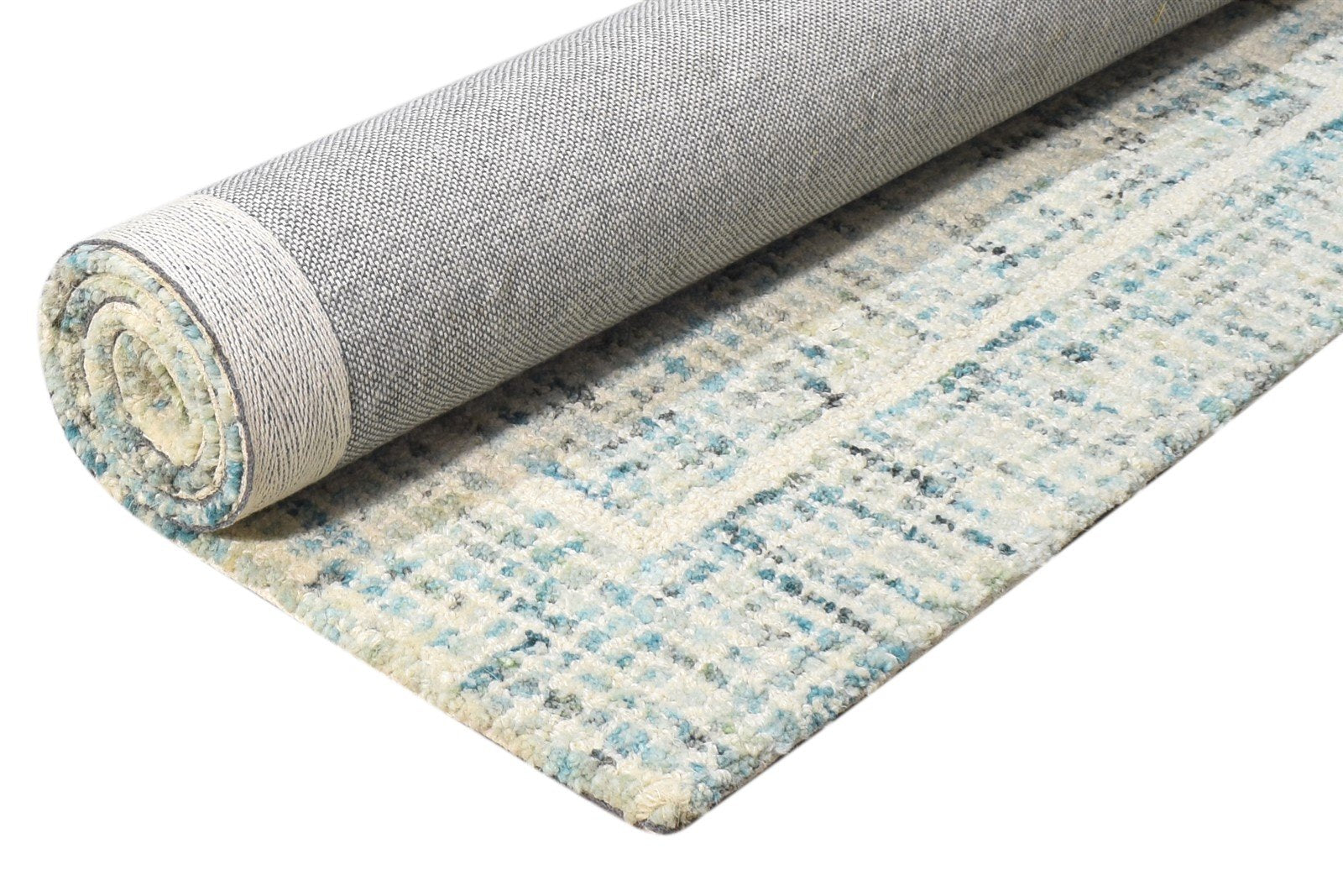 Wool Beige Rug 3' X 4' Modern Hand Tufted American Solid Small Carpet 7865179537557
