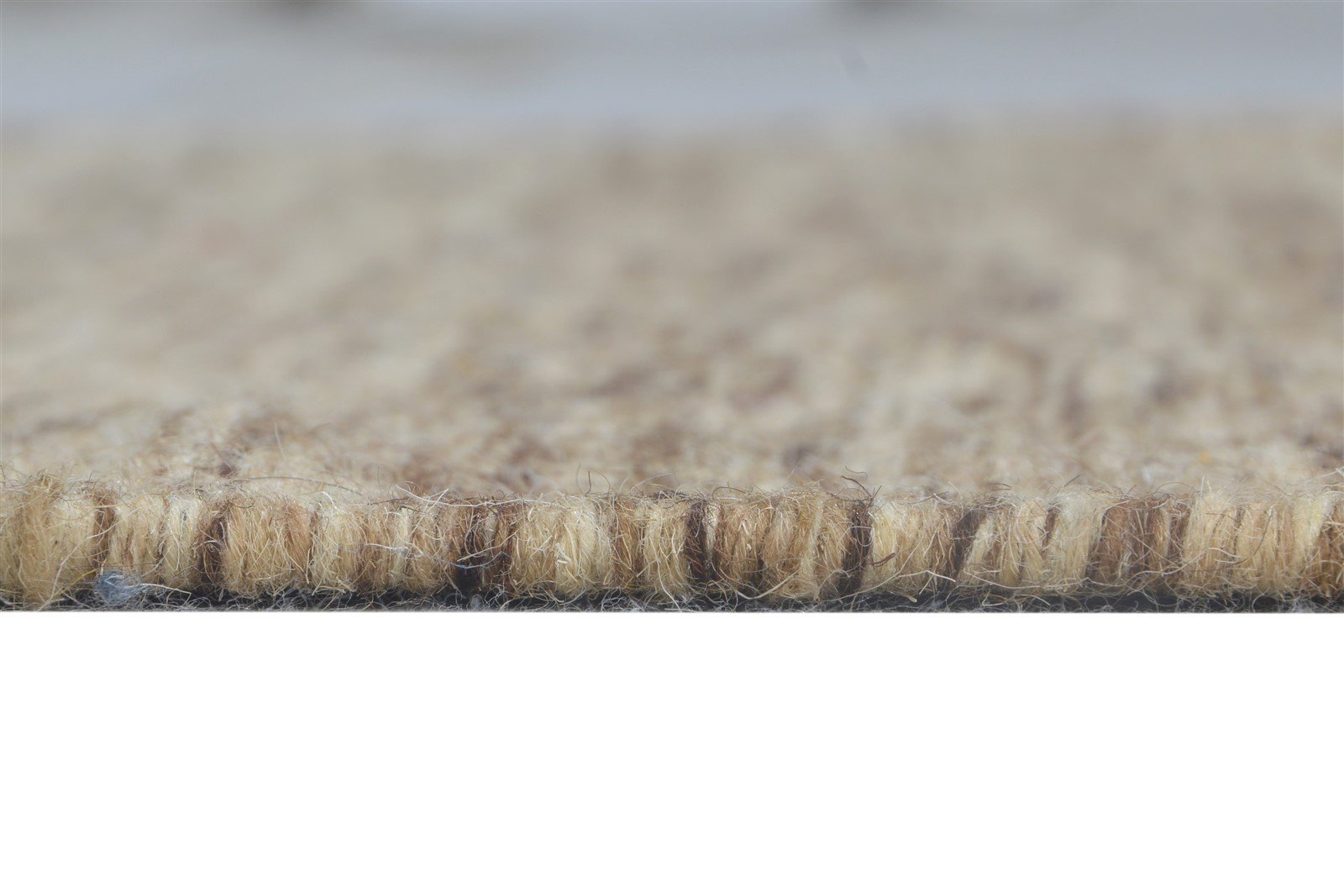Wool Beige Rug 3' X 5' Modern Dhurrie Scandinavian Solid Small Carpet 7865169838229
