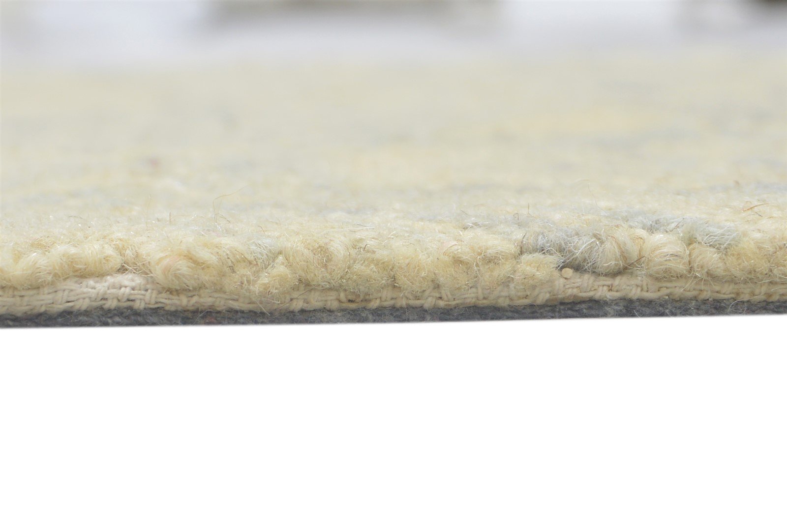 Wool Beige Rug 3' X 5' Modern Hand Tufted Scandinavian Diamond Room Size Carpet 7860704444565