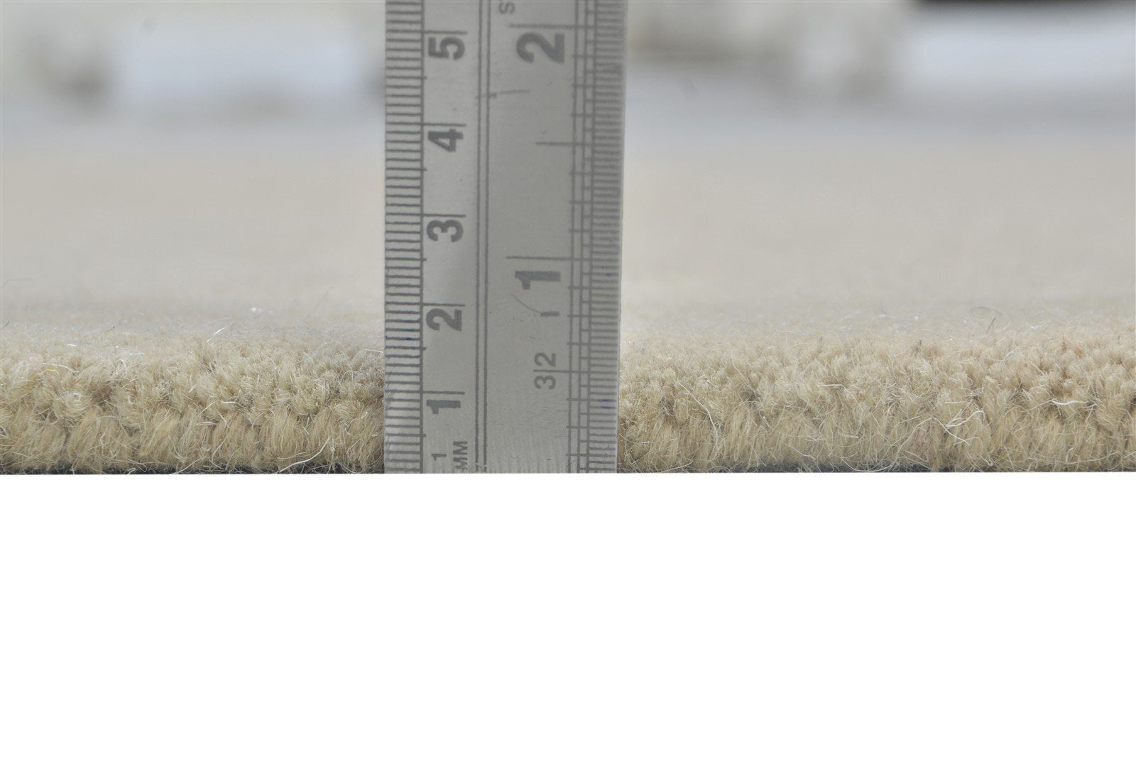 Wool Beige Rug 3' X 5' Modern Hand Tufted Scandinavian Solid Room Size Carpet 7864311382165