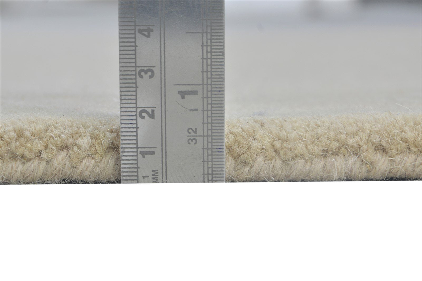 Wool Beige Rug 3' X 5' Modern Hand Tufted Scandinavian Solid Room Size Carpet 7864309842069