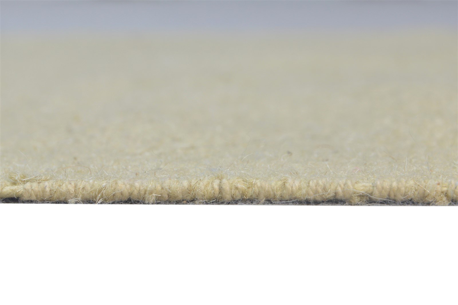 Wool Beige Rug 3' X 8' Modern Dhurrie Scandinavian Solid Small Runner 7865198575765