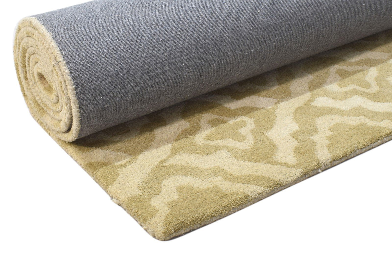 Wool Beige Rug 3' X 9' Modern Hand Tufted Scandinavian Trellis Small Runner 7864123293845