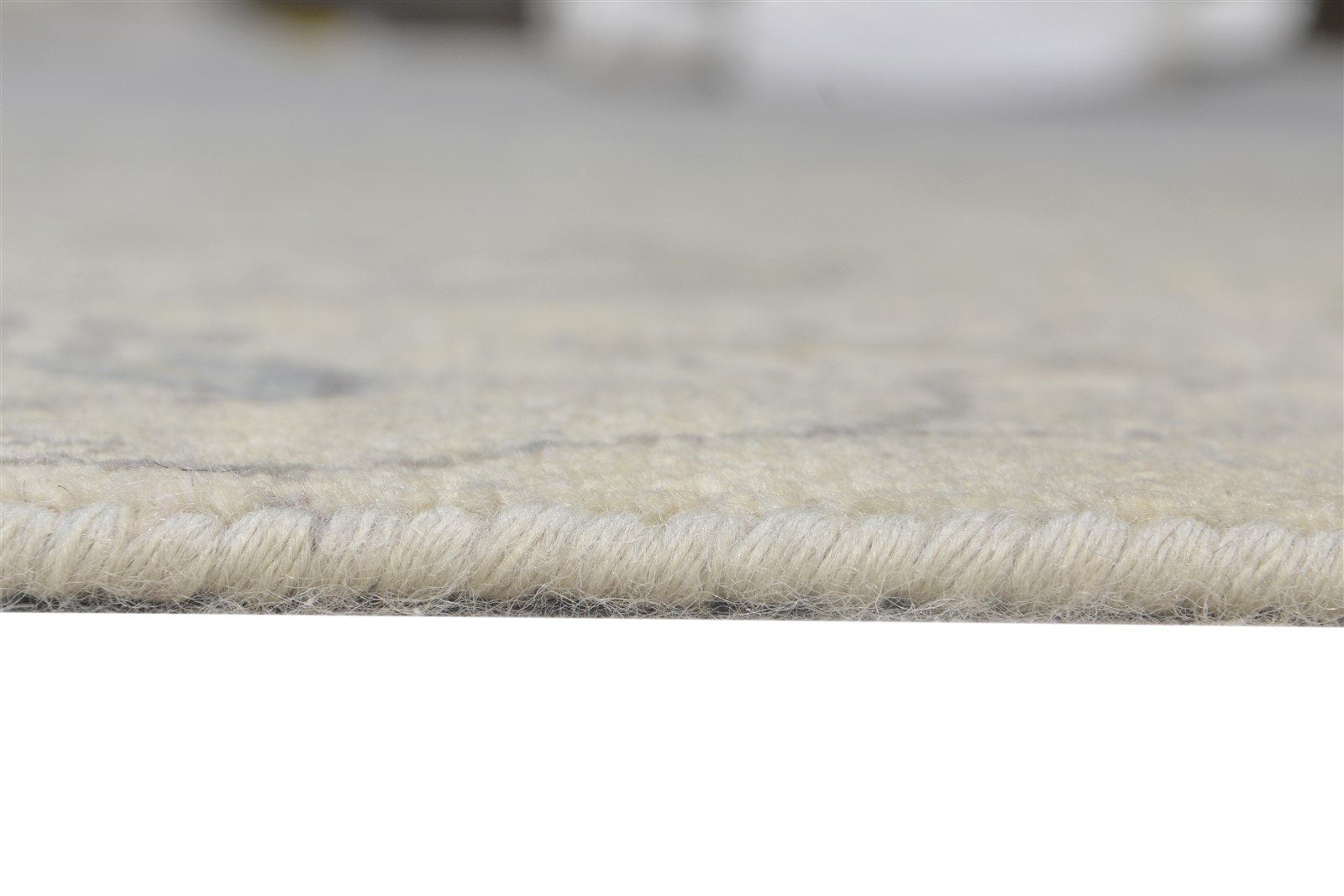 Wool Beige Rug 4' X 5' Persian Hand Knotted Oushak Oriental Room Size Carpet 7865145294997