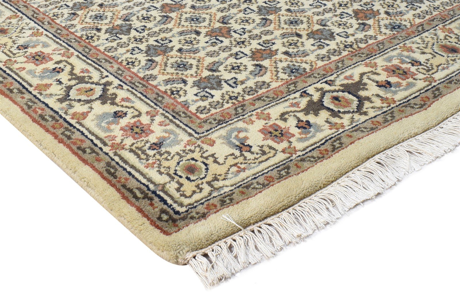 Wool Beige Rug 4' X 6' Persian Hand Knotted Kashan Oriental Room Size Carpet 7864995610773