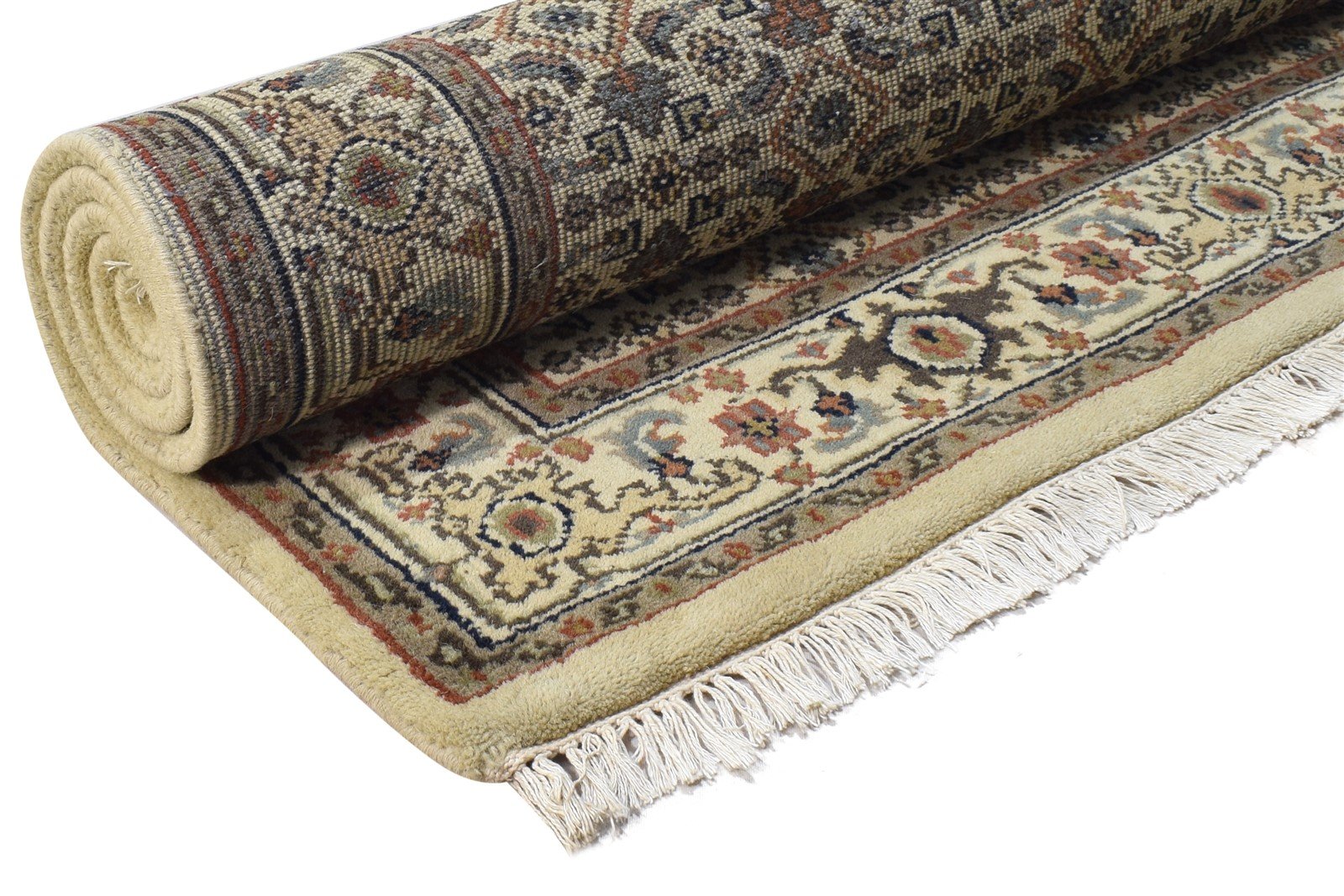 Wool Beige Rug 4' X 6' Persian Hand Knotted Kashan Oriental Room Size Carpet 7864995610773