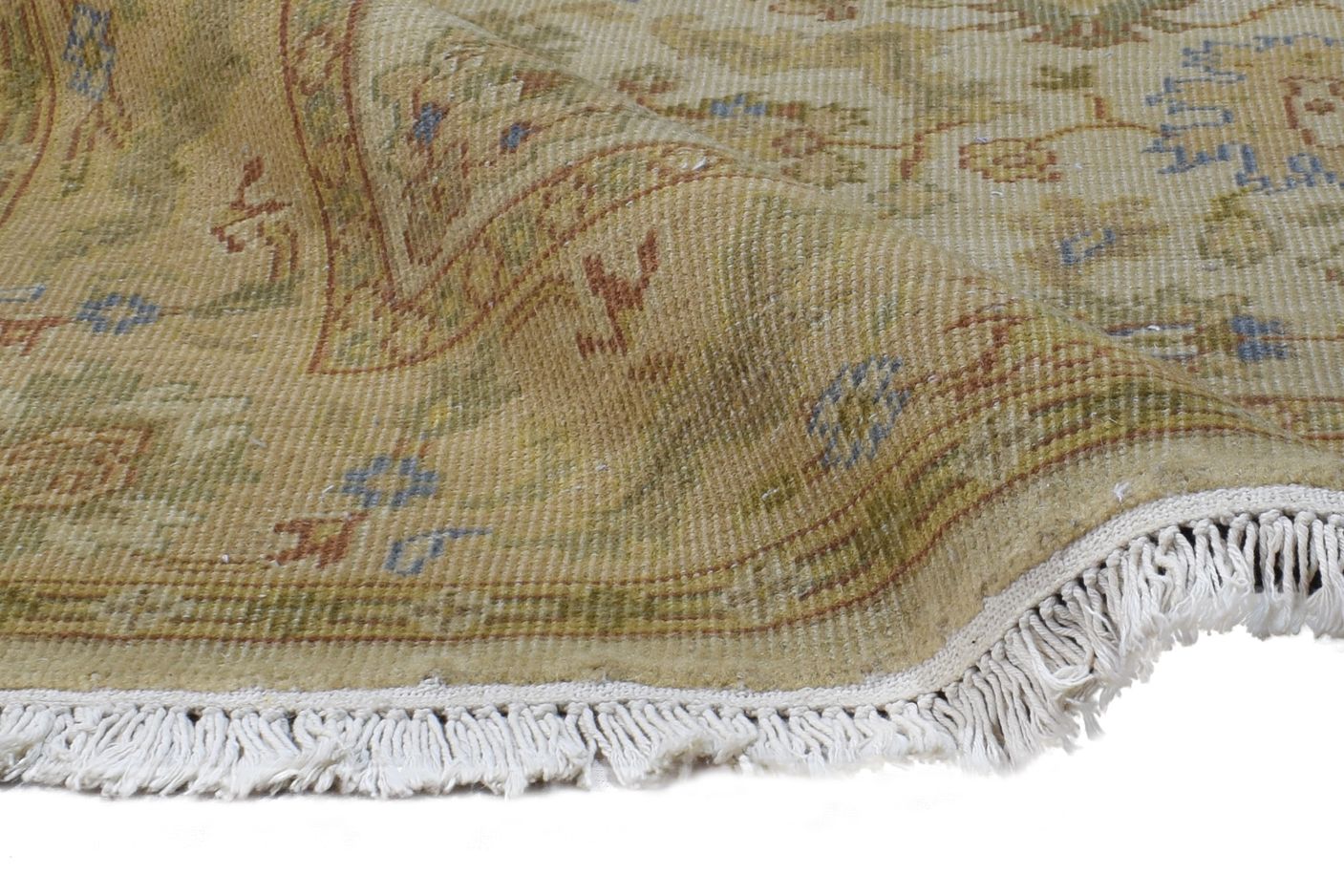 Wool Beige Rug 4' X 6' Persian Hand Knotted Oushak Oriental Room Size Carpet 7865108529301