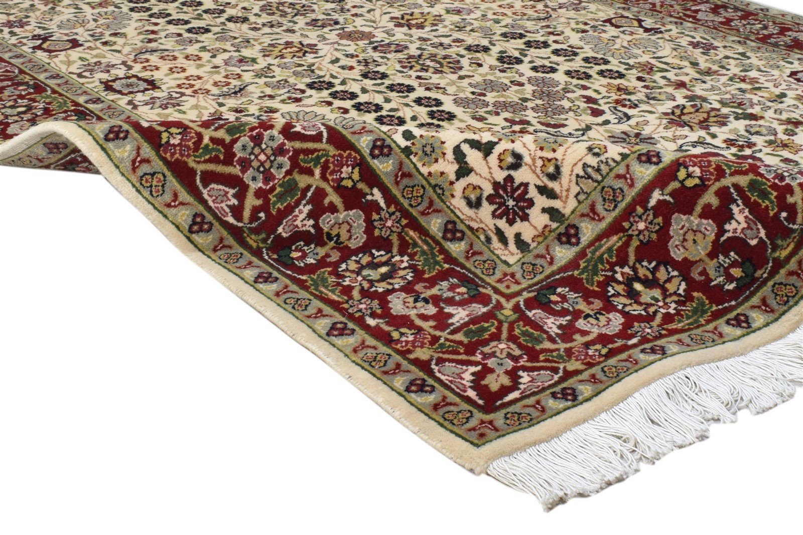 Wool Beige Rug 5' X 7' Persian Hand Knotted Kashan Oriental Room Size Carpet 7860693106837