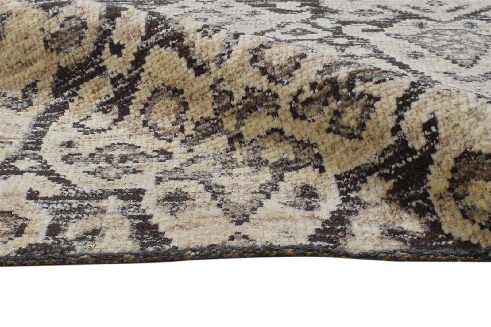 Wool Beige Rug 5' X 7' Persian Hand Knotted Oriental Ikat Room Size Carpet 7864906317973