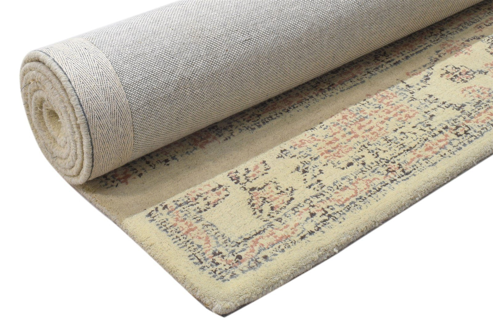 Wool Beige Rug 5' X 8' Erased Hand Tufted Oushak Oriental Room Size Carpet 7864096915605