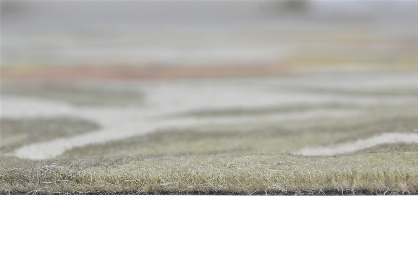 Wool Beige Rug 5' X 8' Modern Dhurrie European Floral Room Size Carpet 7865194774677