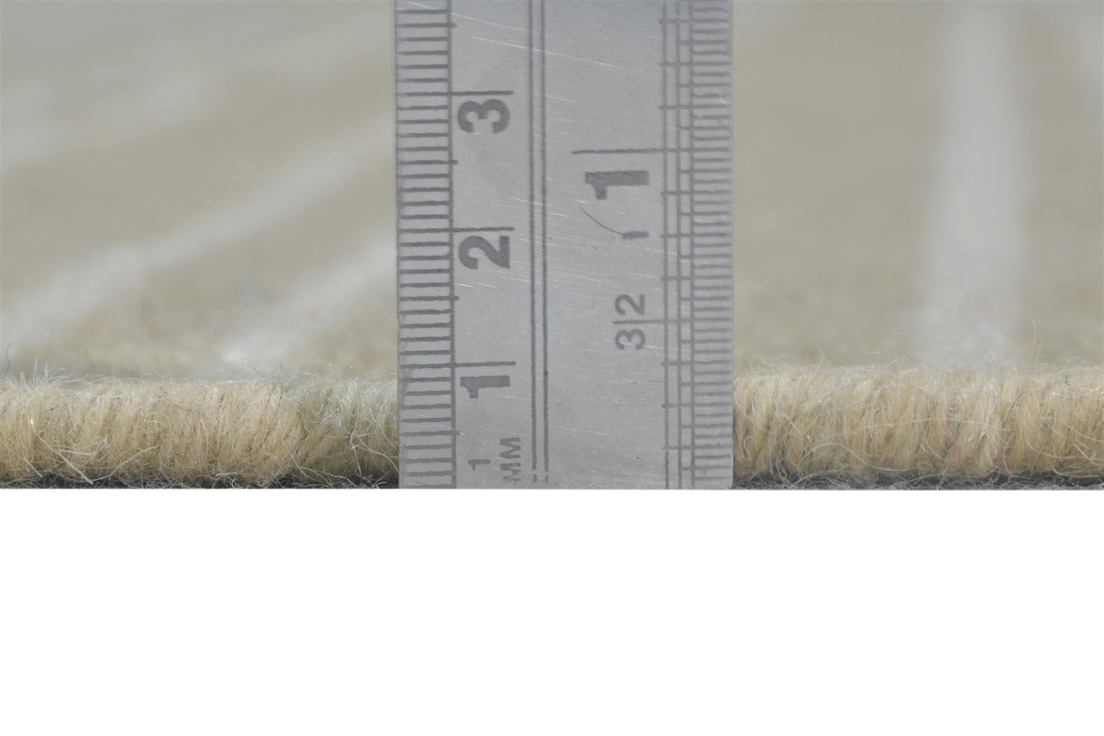 Wool Beige Rug 5' X 8' Modern Dhurrie Scandinavian Striped Room Size Carpet 7865143230613