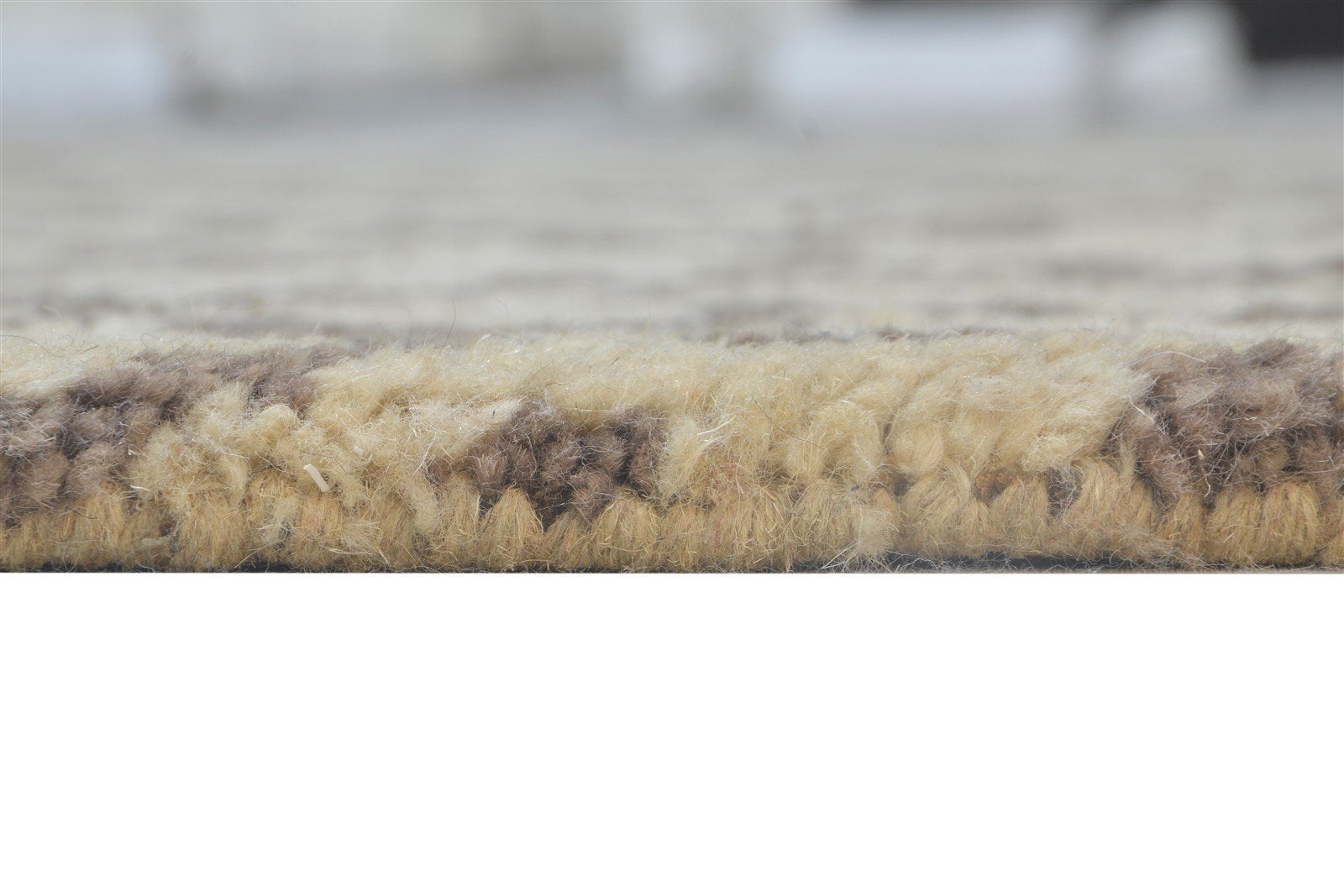 Wool Beige Rug 5' X 8' Modern Hand Knotted Moroccan Geometric Room Size Carpet 7864775049365