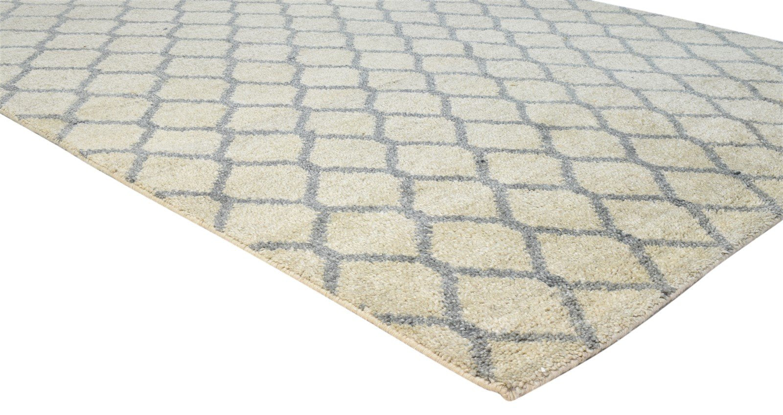 Wool Beige Rug 5' X 8' Modern Hand Knotted Moroccan Oriental Room Size Carpet 7860678688917