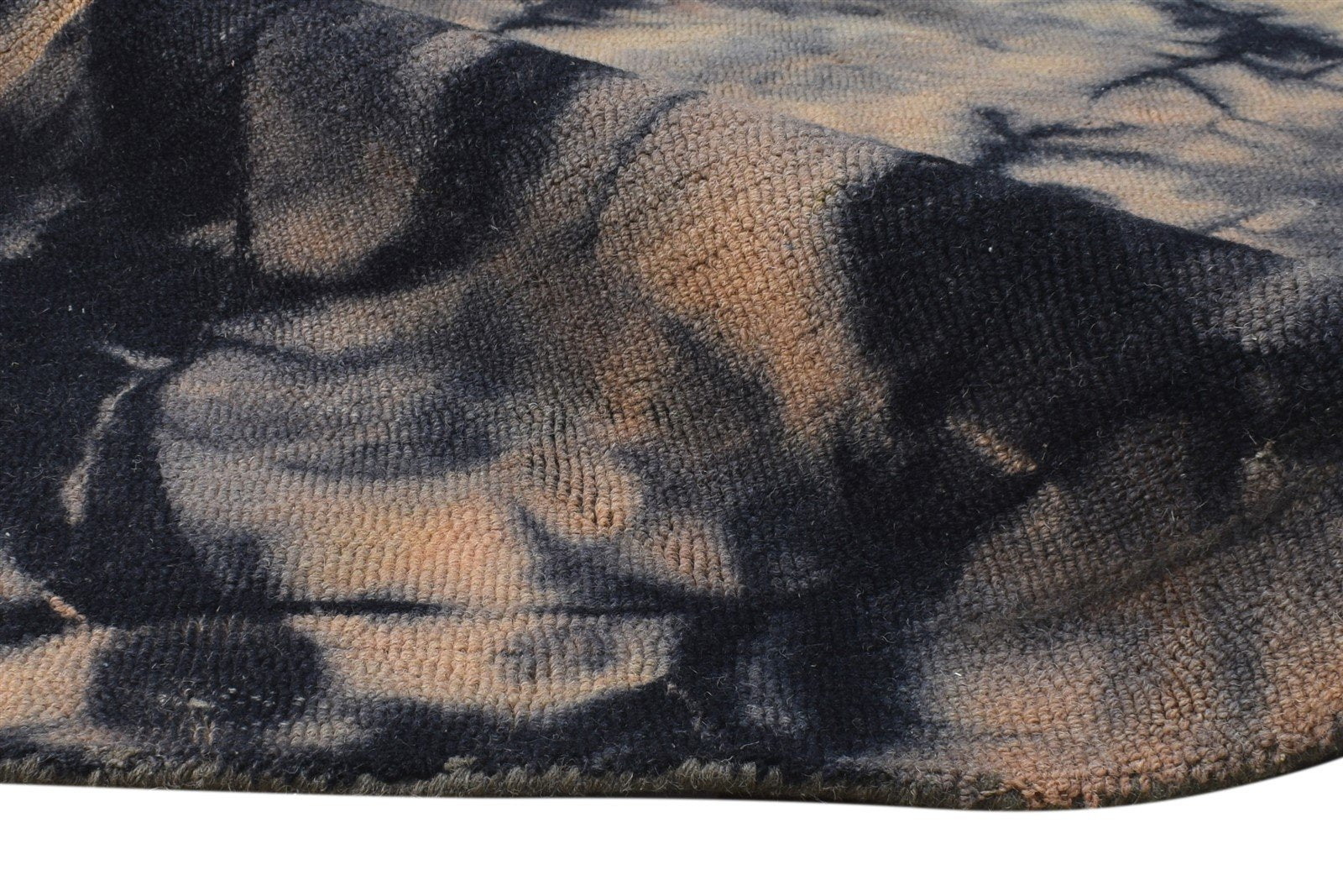Wool Beige Rug 5' X 8' Modern Hand Tufted Shibori Tie Dye Room Size Carpet 7865201557653