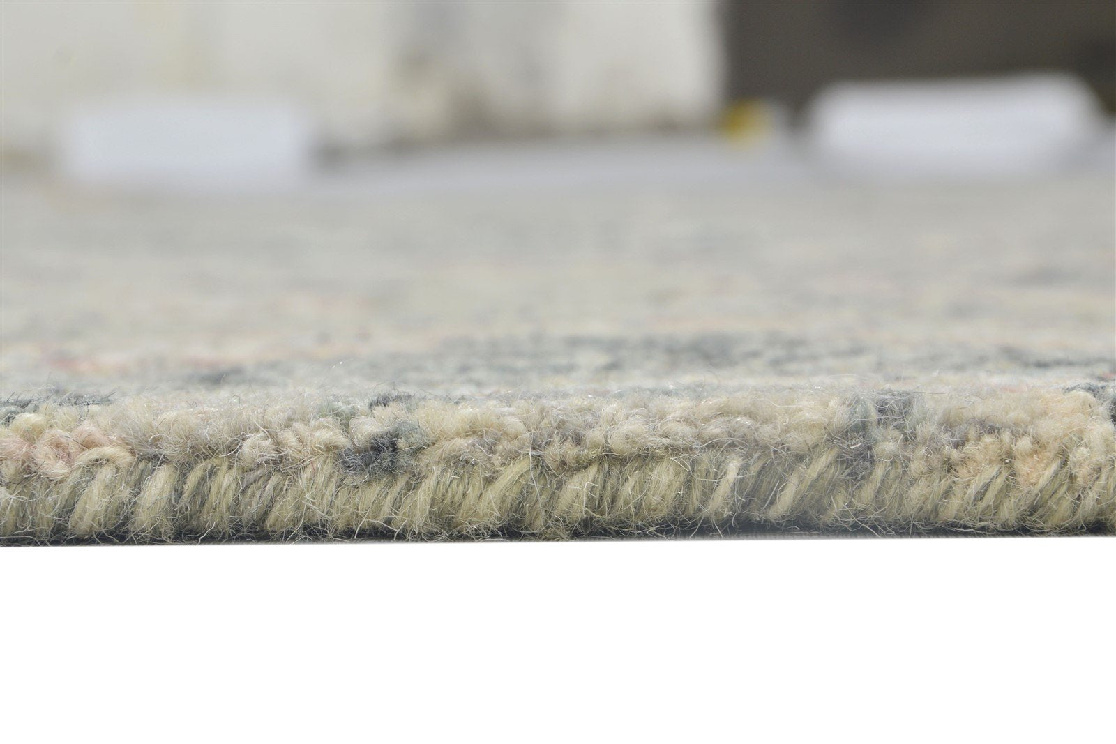 Wool Beige Rug 5' X 8' Modern Hand Tufted Turkish Damask Room Size Carpet 7864093507733