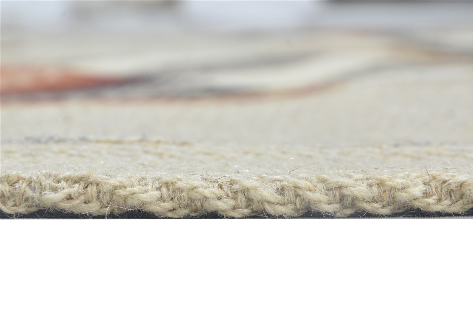 Wool Beige Rug 6' X 8' Modern Hand Tufted Scandinavian Geometric Large Carpet 7864112054421