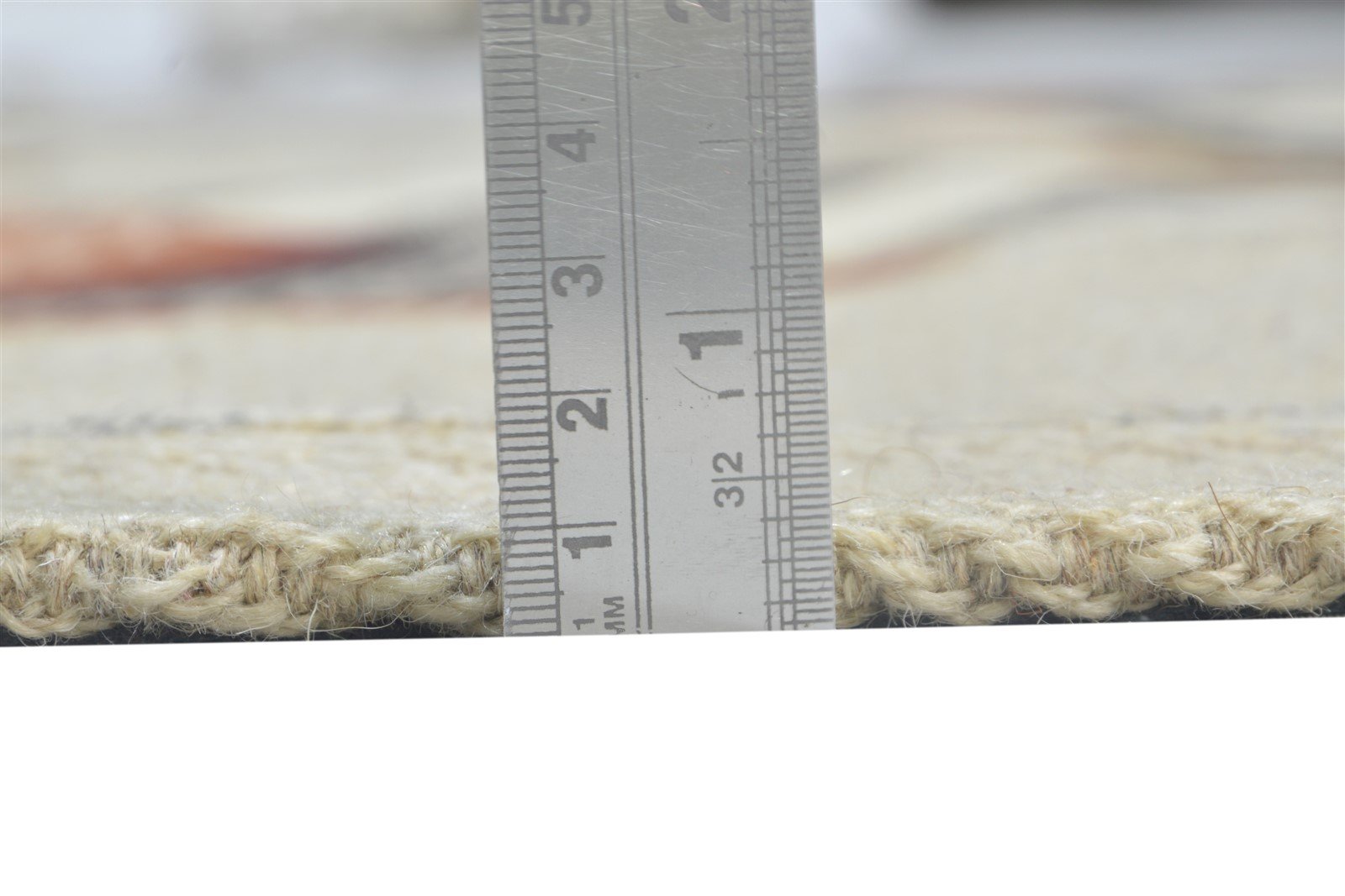 Wool Beige Rug 6' X 8' Modern Hand Tufted Scandinavian Geometric Large Carpet 7864112054421