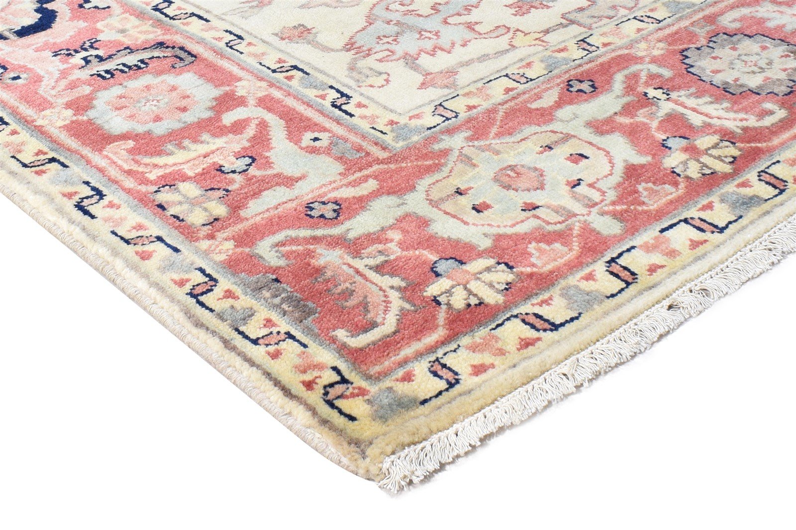 Wool Beige Rug 6' X 9' Persian Hand Knotted Oushak Oriental Room Size Carpet 7864999149717