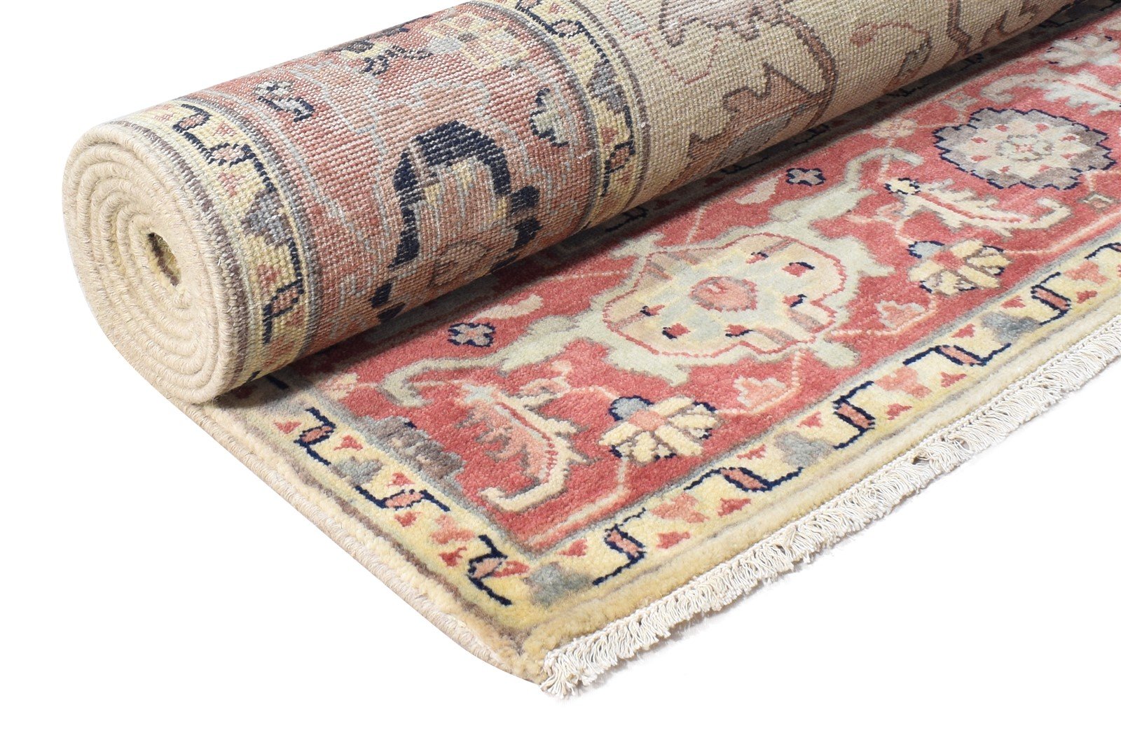 Wool Beige Rug 6' X 9' Persian Hand Knotted Oushak Oriental Room Size Carpet 7864999149717
