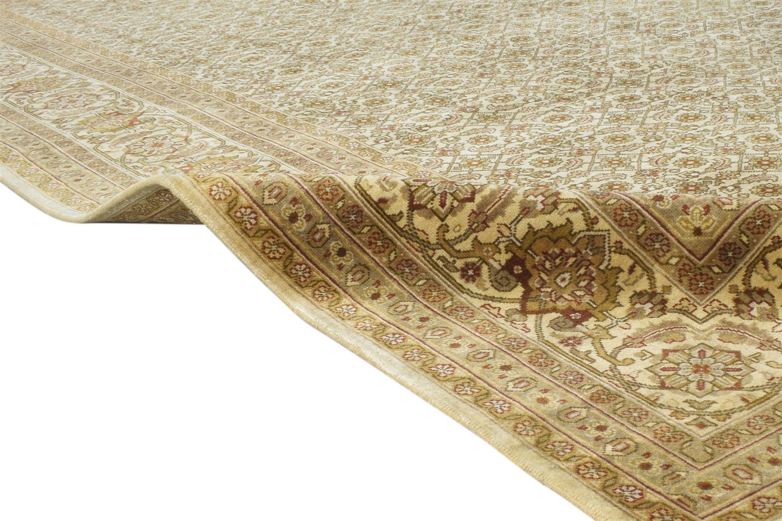 Wool Beige Rug 8' X 10' Persian Hand Knotted Bijar Oriental Large Carpet 7864651612309