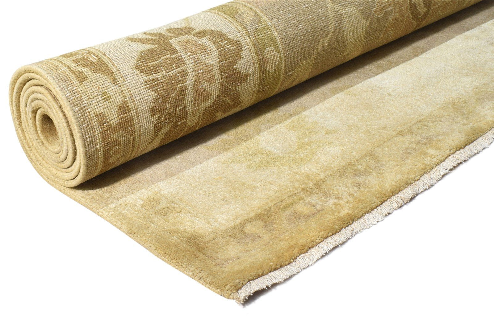 Wool Beige Rug 8' X 10' Persian Hand Knotted Oushak Oriental Large Carpet 7864949375125