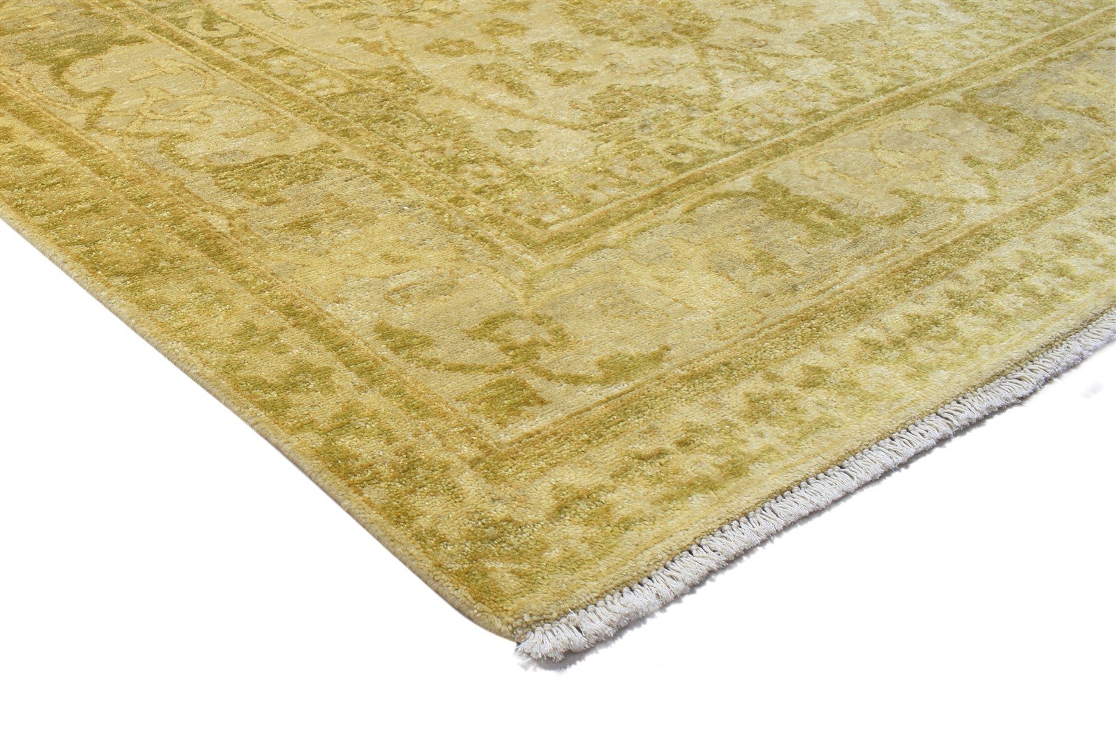 Wool Beige Rug 8' X 11' Persien Hand Knotted Sarouk-Indian Oriental Large Carpet 7864318591125