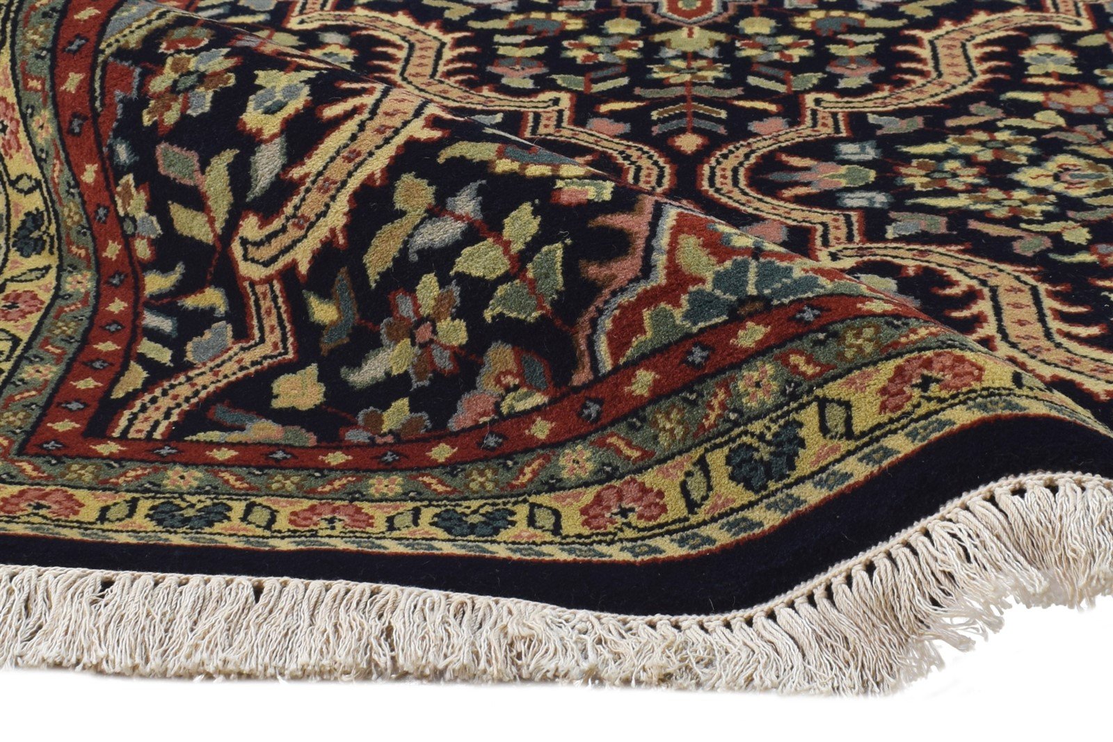 Wool Black Rug 2'6 X 10' Persian Hand Knotted Kashan Oriental Small Runner 7864669339797
